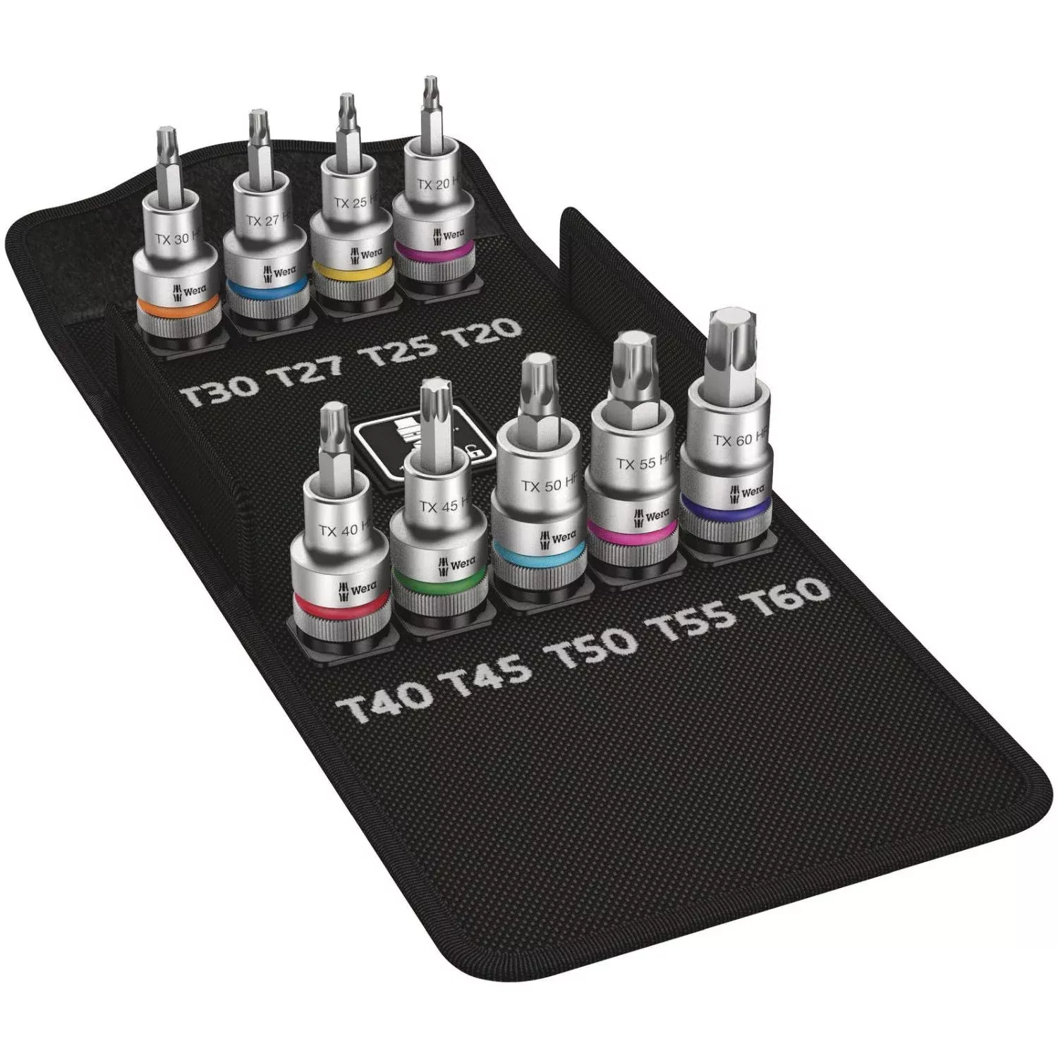 Wera 8767 C Torx Hf 1 Zyklop Bit Socket Set With 1/2-in. Drive, With Holding Function, 9-Pieces