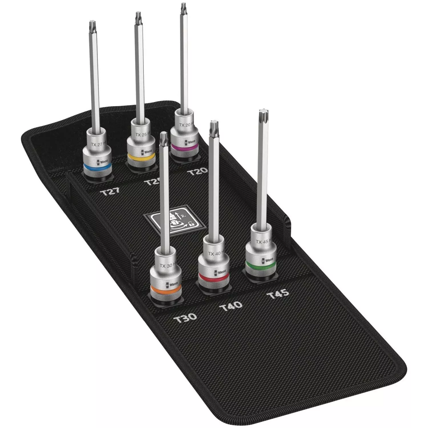 Wera 8767 C Torx Hf 2 Zyklop Bit Socket Set With 1/2-in. Drive, With Holding Function, 6-Pieces