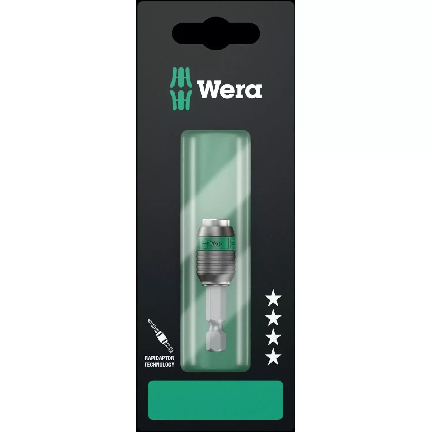 Wera 889/4/1 K SB Rapidaptor Universal Bit Holder, 1/4-in.x50-mm.