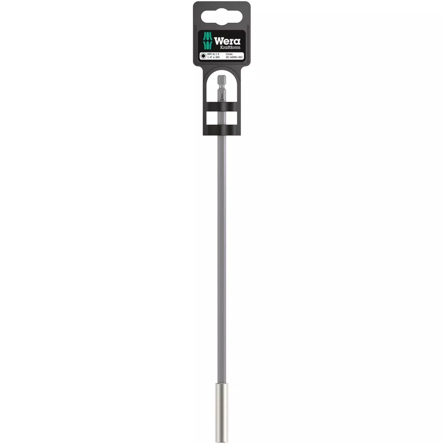 Wera 899/4/1 S Universal Bit Holder With Strong Retaining Ring, 1/4-in.x300-mm.