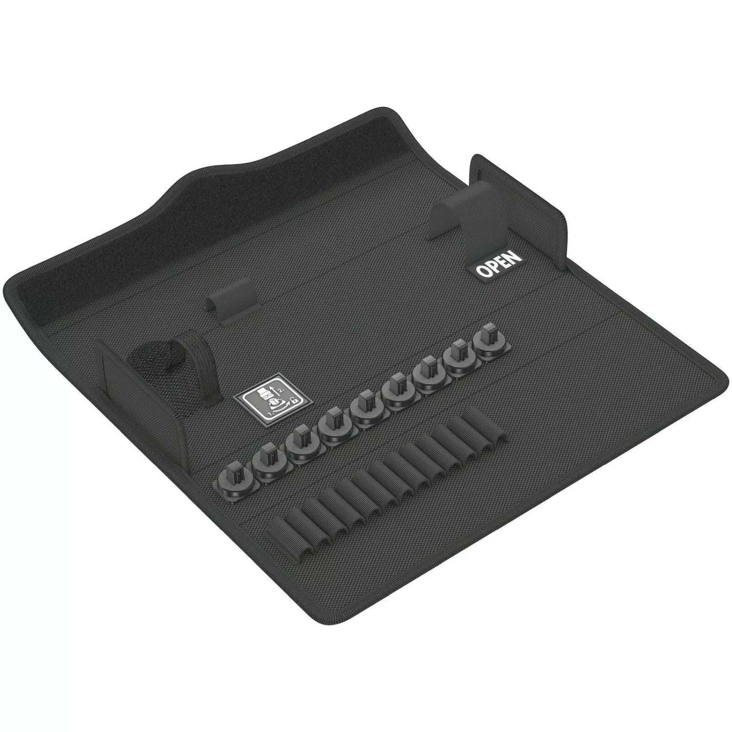 Wera 9472 Textile Box Safe-Torque, For Up To 23-Pieces, Empty, 240x47x148-mm.