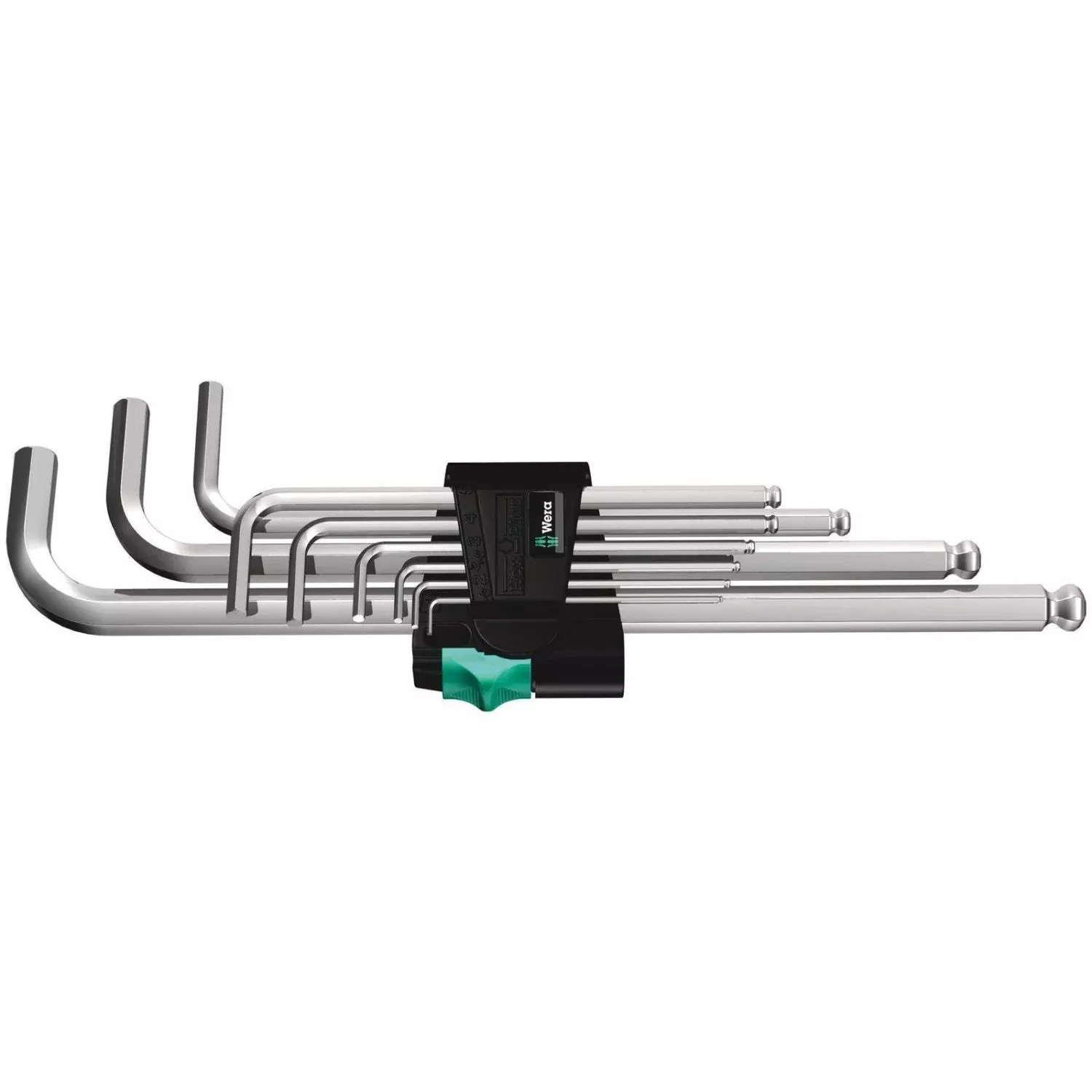Wera 950/9 Hex-Plus 1 L-Key Set, Metric, Chrome-Plated, 9-Pieces