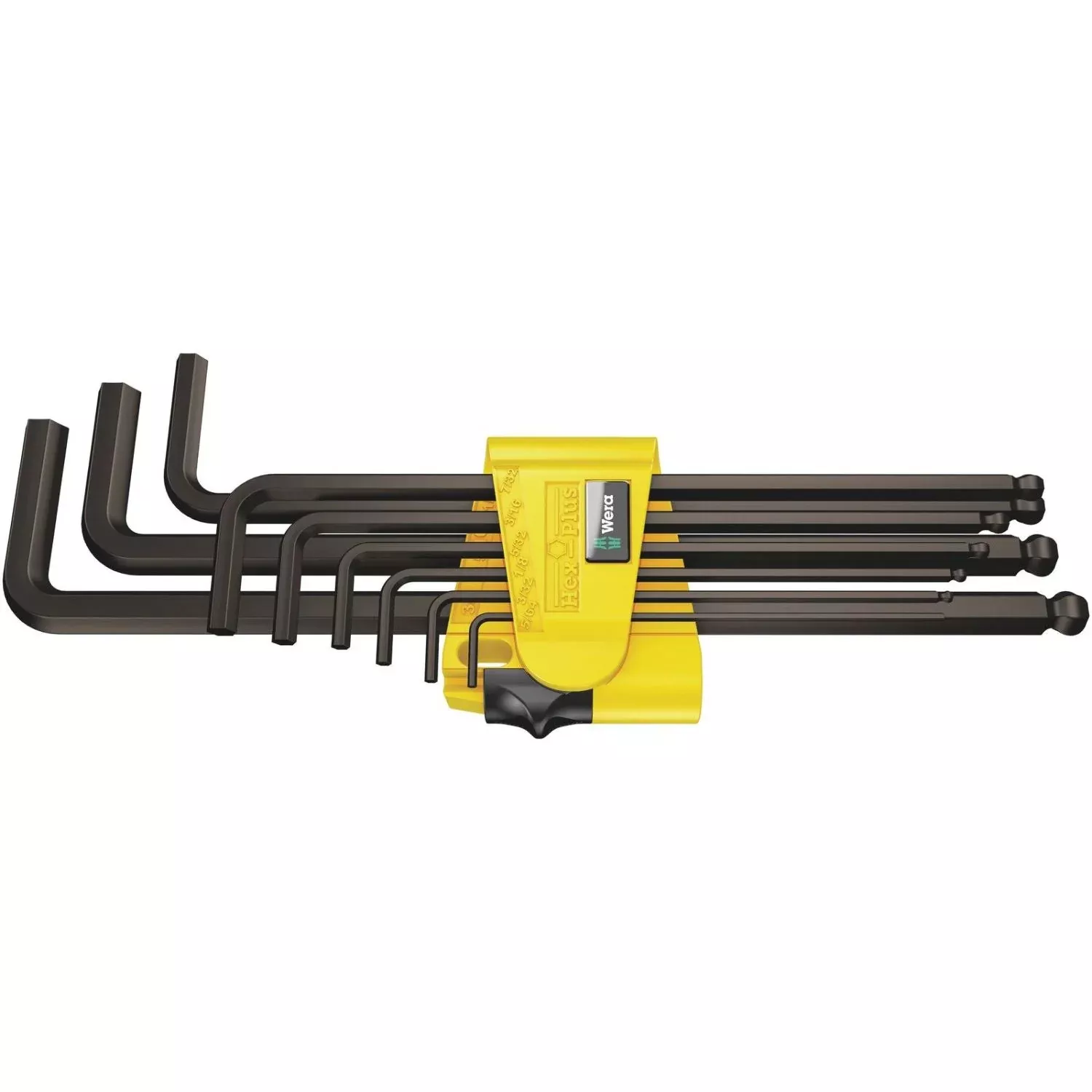 Wera 950/9 Hex-Plus Imperial 1 L-Key Set, Imperial, Blacklaser, 9-Pieces