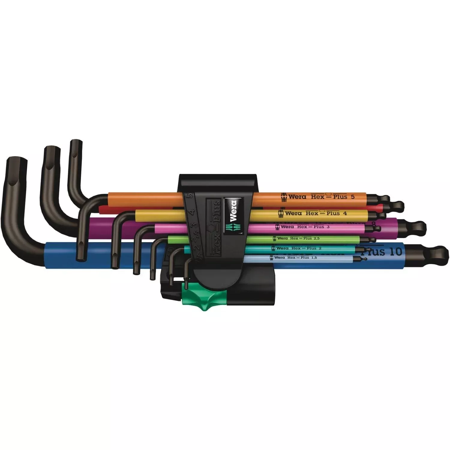Wera 950/9 Hex-Plus Multicolour 1 SB L-Key Set, Metric, Blacklaser, 9-Pieces