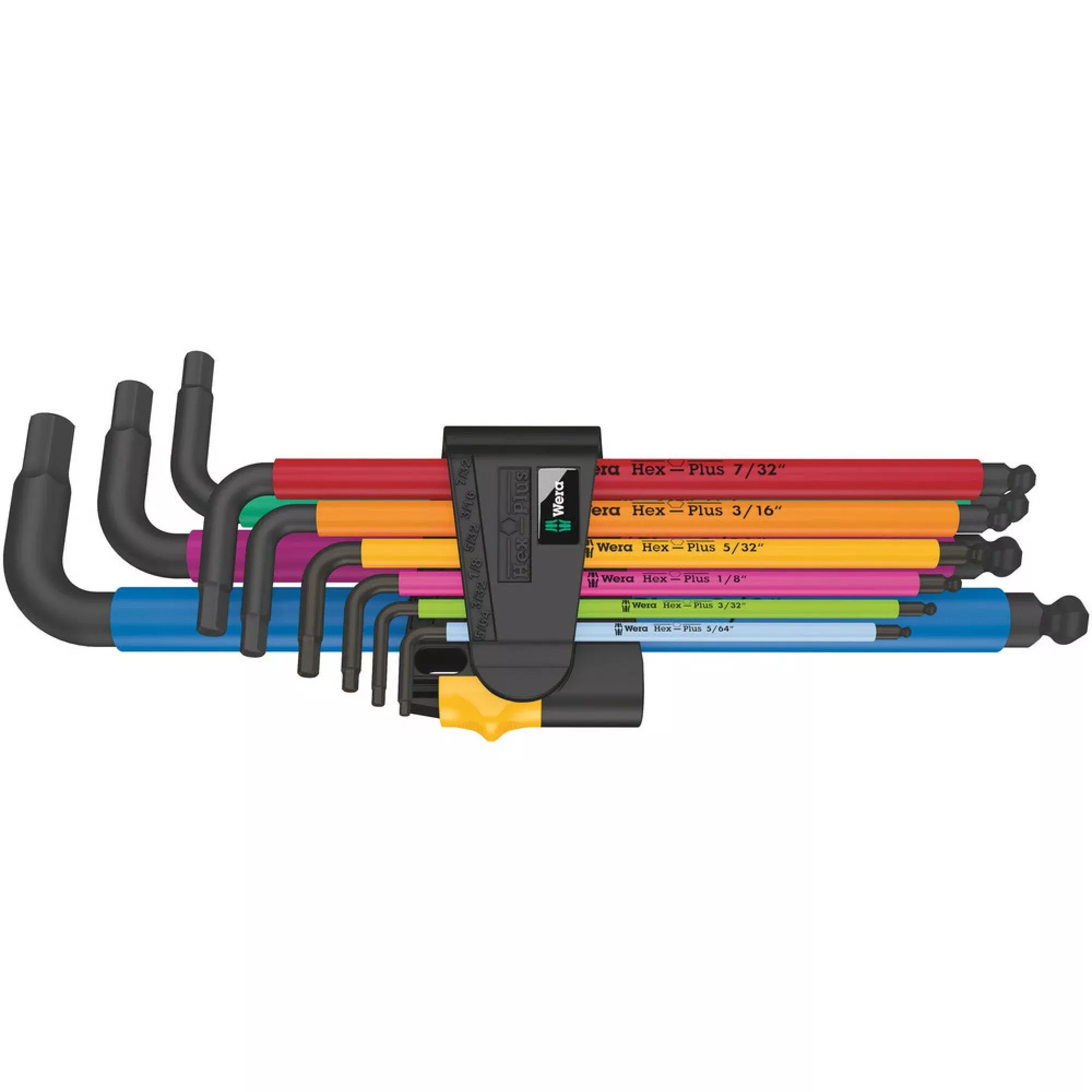 Wera 950/9 Hex-Plus Multicolour Imperial 2 L-Key Set, Imperial, Blacklaser, 9-Pieces