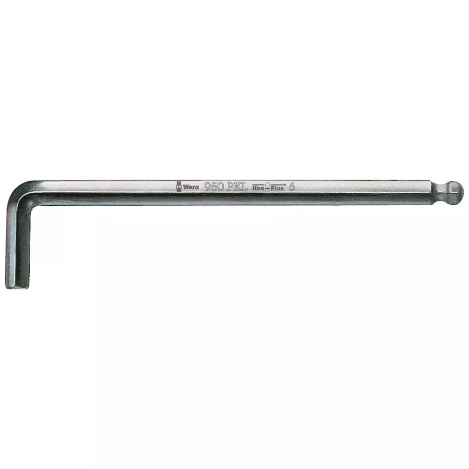 Wera 950 Pkl L-Key, Metric, Chrome-Plated, 6x180-mm.