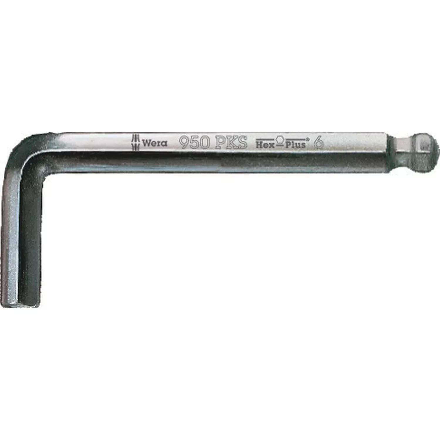 Wera 950 Pks L-Key, Metric, Chrome-Plated, 10x125-mm.