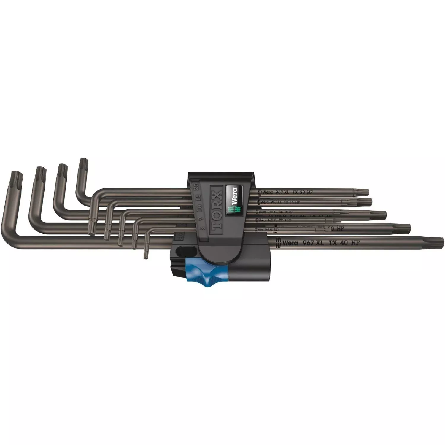 Wera 967/9 Torx XL Hf 1 L-Key Set With Holding Function, Long, 9-Pieces