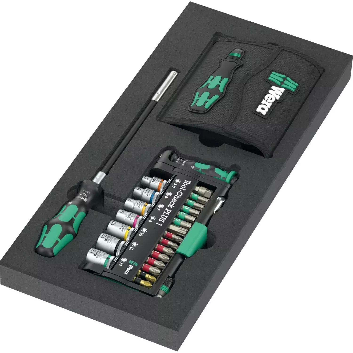 Wera 9750 Foam Insert Kraftform Kompakt And Tool-Check Plus Set 1, 57-Pieces