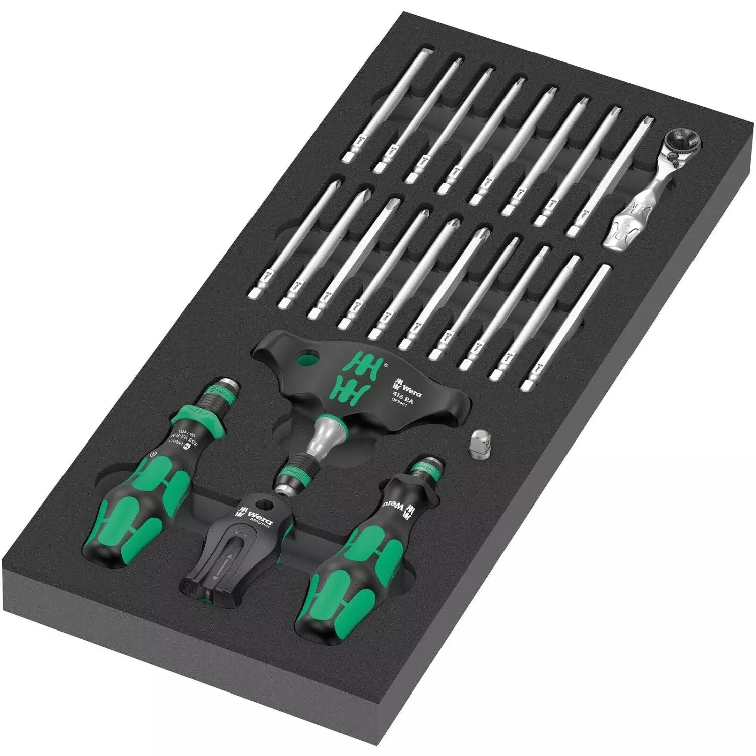 Wera 9752 Foam Insert Kraftform Kompakt With Ratchet Functionality Set 1, 24-Pieces