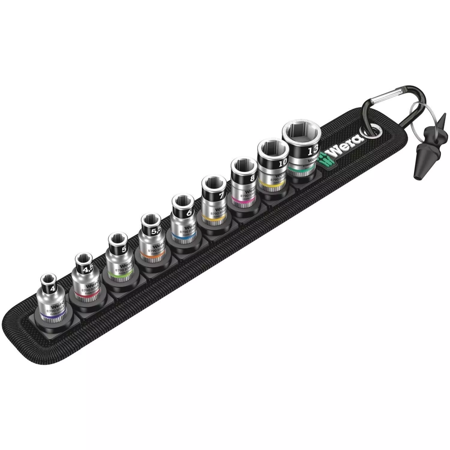 Wera Belt A 1 Zyklop Socket Set With Holding Function, 1/4-in. Drive, 10-Pieces
