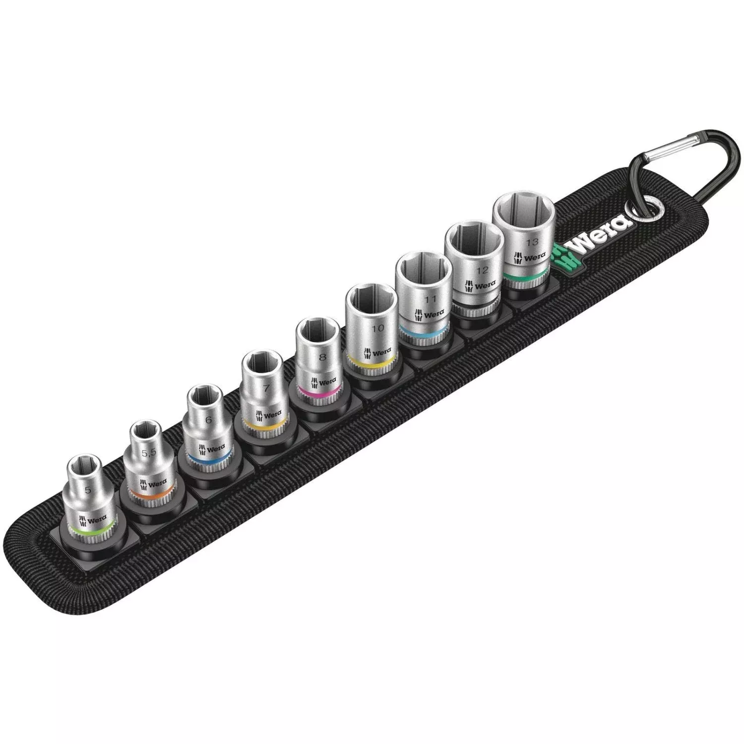 Wera Belt A 4 Zyklop Socket Set, 1/4-in. Drive, 9-Pieces