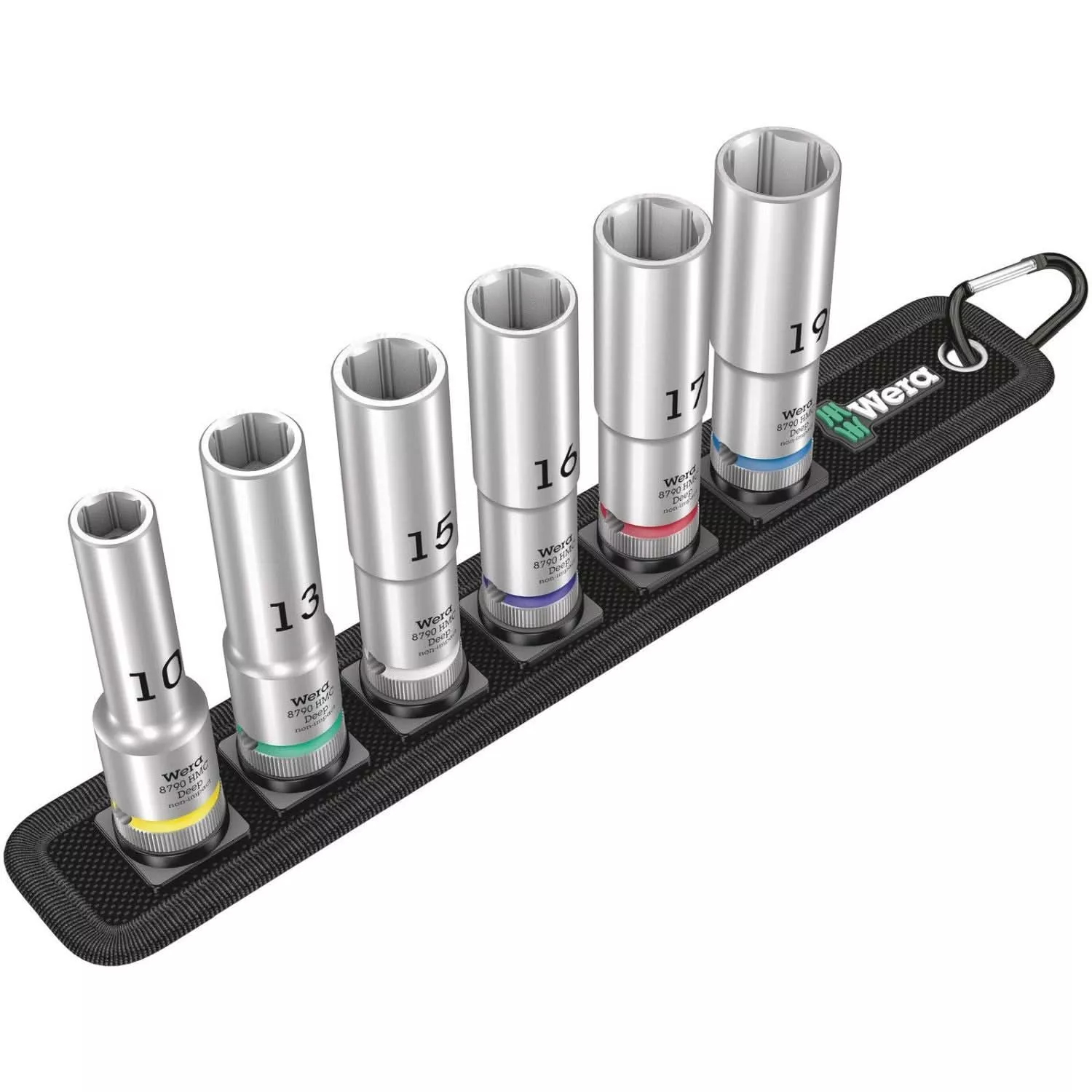 Wera Belt C Deep 1 Socket Set, 1/2-in. Drive, 6-Pieces