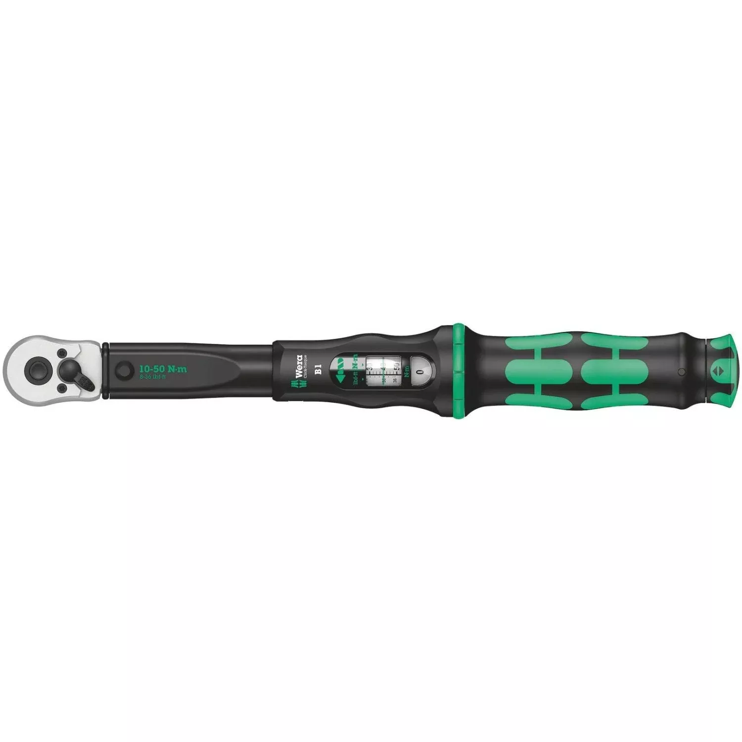 Wera Click-Torque B 1 Torque Wrench With Reversible Ratchet, 10-50 Nm, 3/8-in.x10-50 Nm