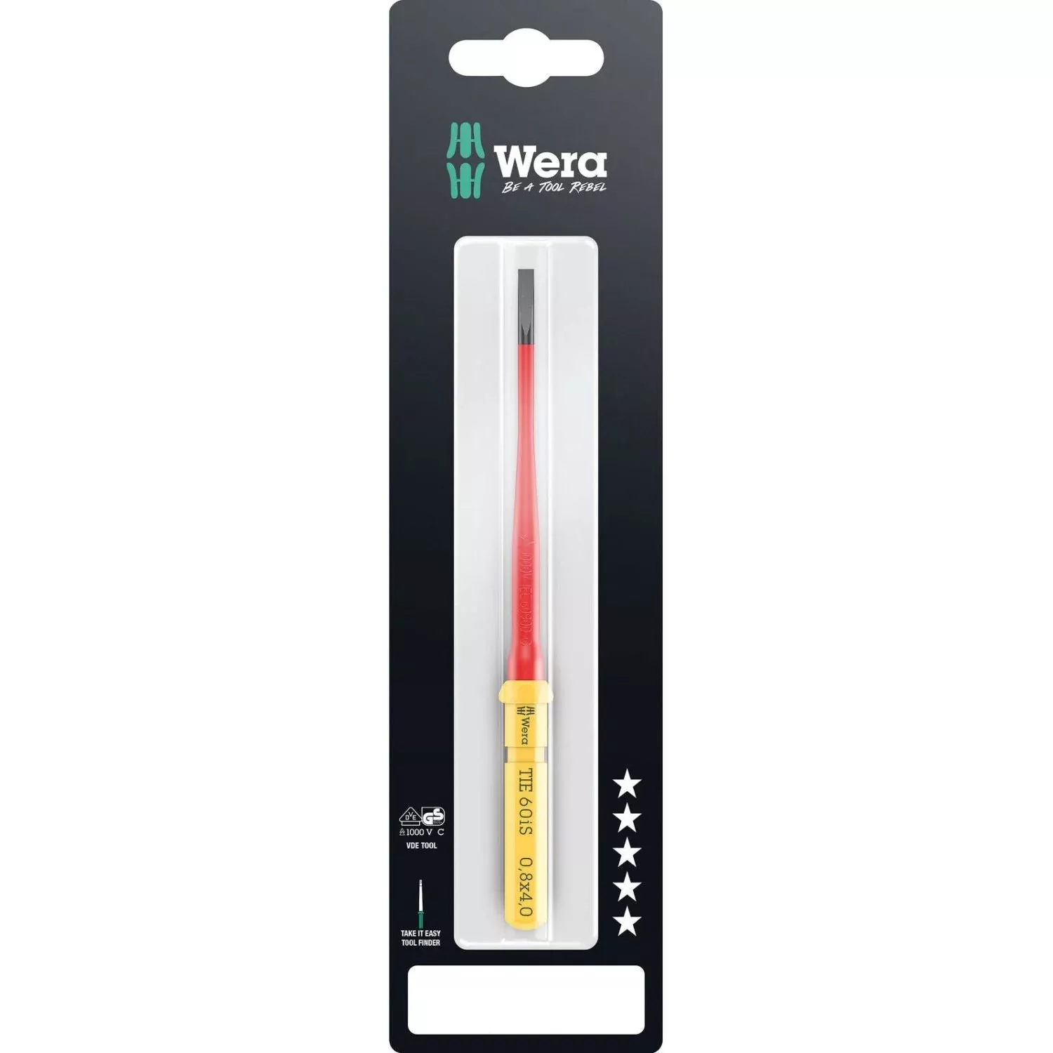 Wera Kraftform Kompakt VDE 60 Is Take It Easy SB, 0.8x4x157-mm.