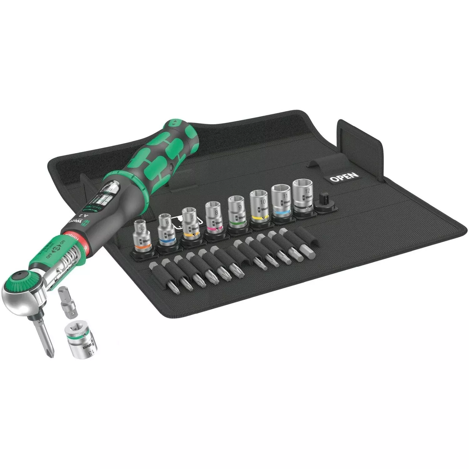 Wera Safe-Torque A 2 Set 1, 1/4-in. Hexagonal, 2-12 Nm, 23-Pieces