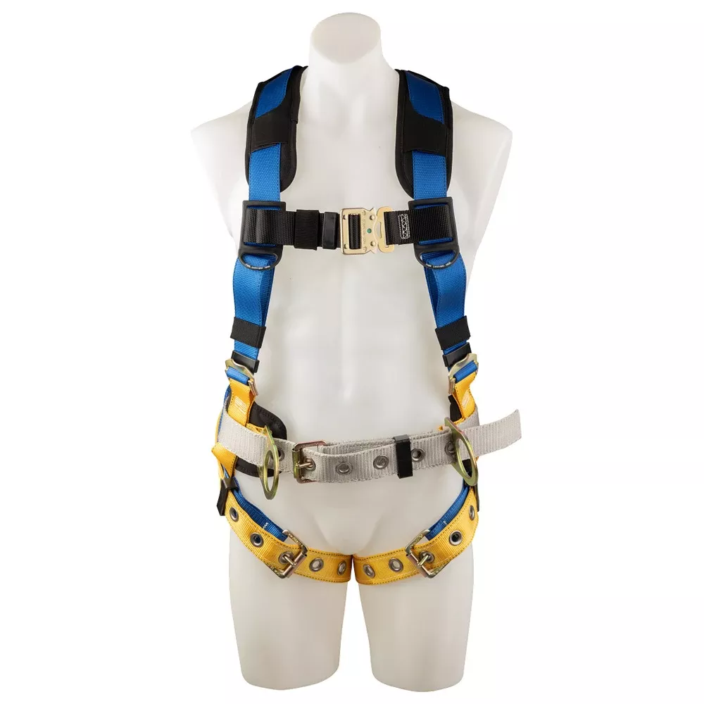 Werner LITEFIT Plus Construction Harness, 3D Back + Hip D-Rings, Tongue Buckle Legs (XL) H332104XQP