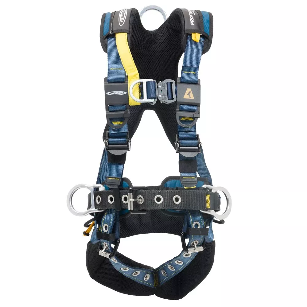 Werner ProForm™ SwitchPoint™ Climbing/Construction Harness, Tongue Buckle Legs - Blue, Small H062141