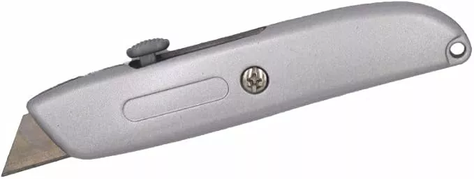 Wideskall Heavy Duty Box Cutter Retractable Blade Metal Utility Knife (Pack of 1)