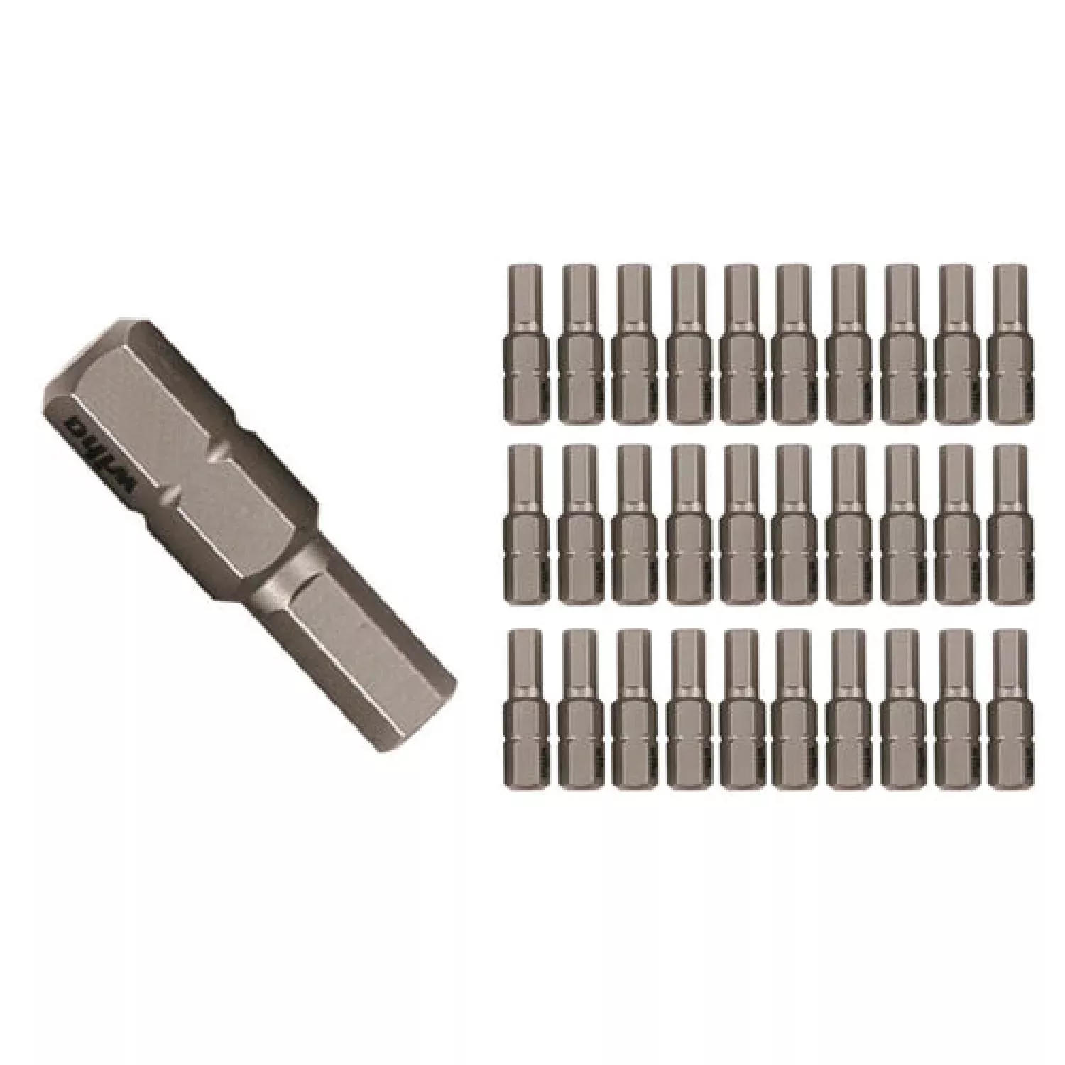 Wiha Tools 72507 Hex Contractor Insert Bit 1/8 Inch x 25mm - 30 Piece