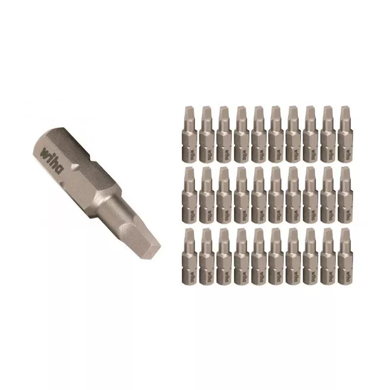 Wiha Tools 72538 Square Contractor Bits #2 x 25mm - 30 Piece