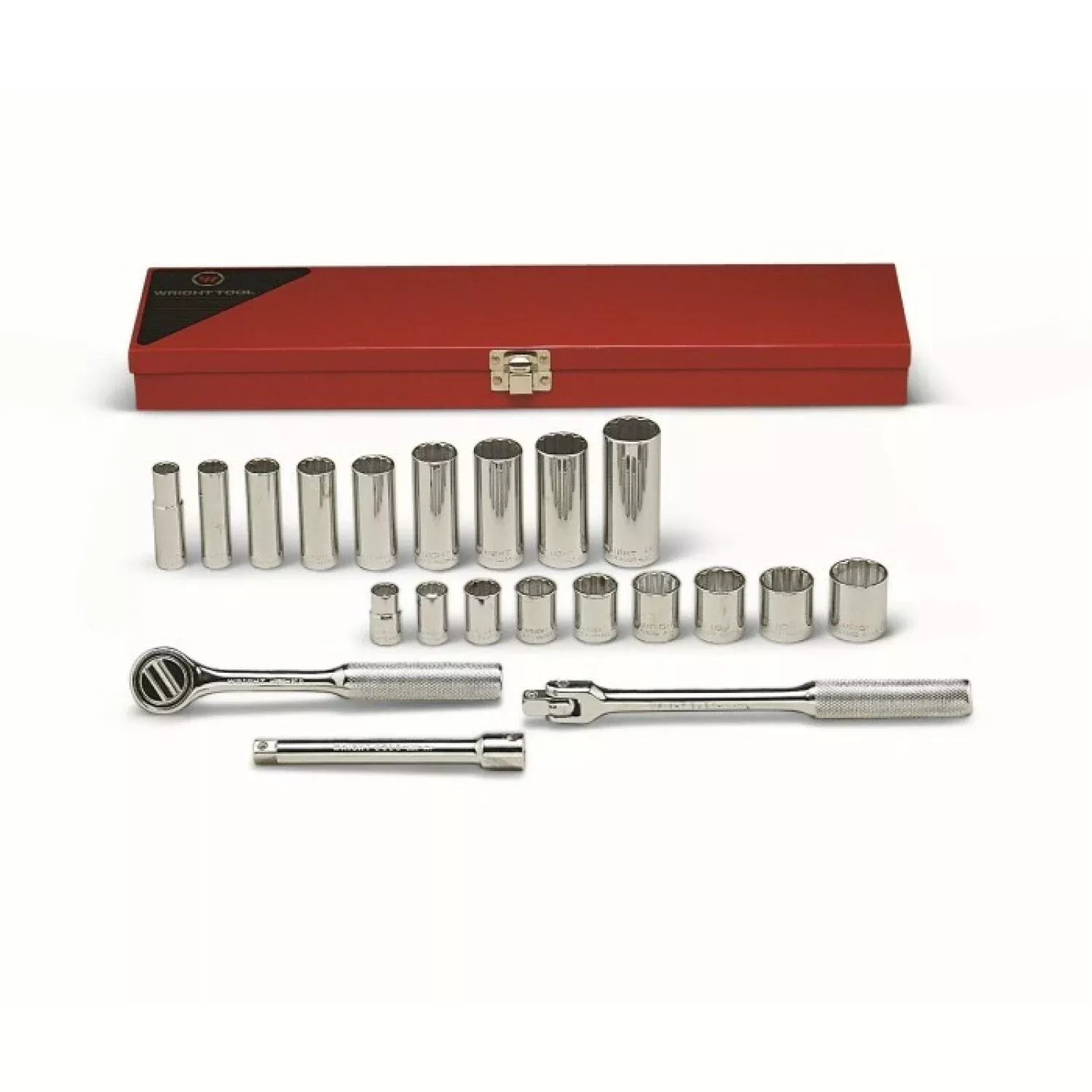 Wright Tool 338 3/8" Drive, 12 Point Standard and Deep Socket Set