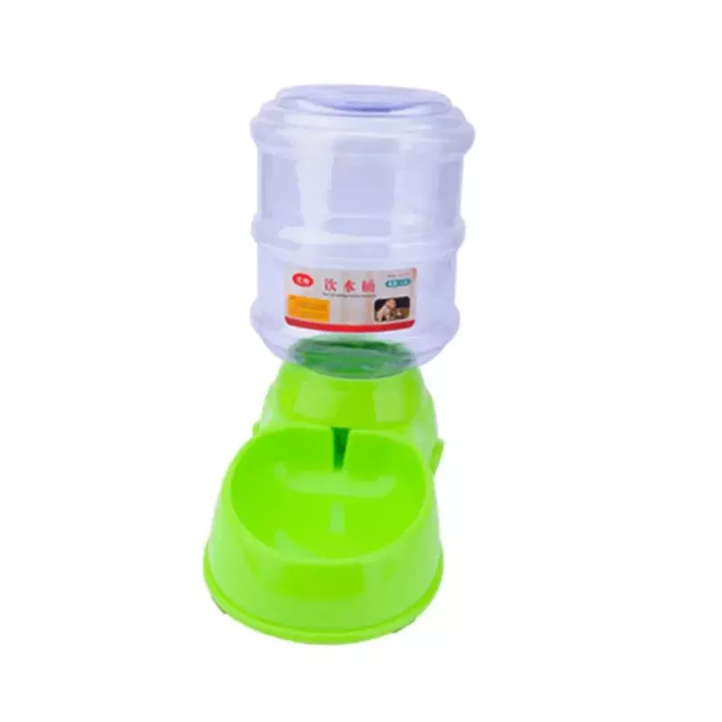 Zero Hassle Automatic Cat And Dog Food Dispenser Plus Drinking Fountain With Big Green Bowl Leak Proof Screw Top Anti Skid Bottom Quick Hose Down Setup Fur Baby Approved Gear